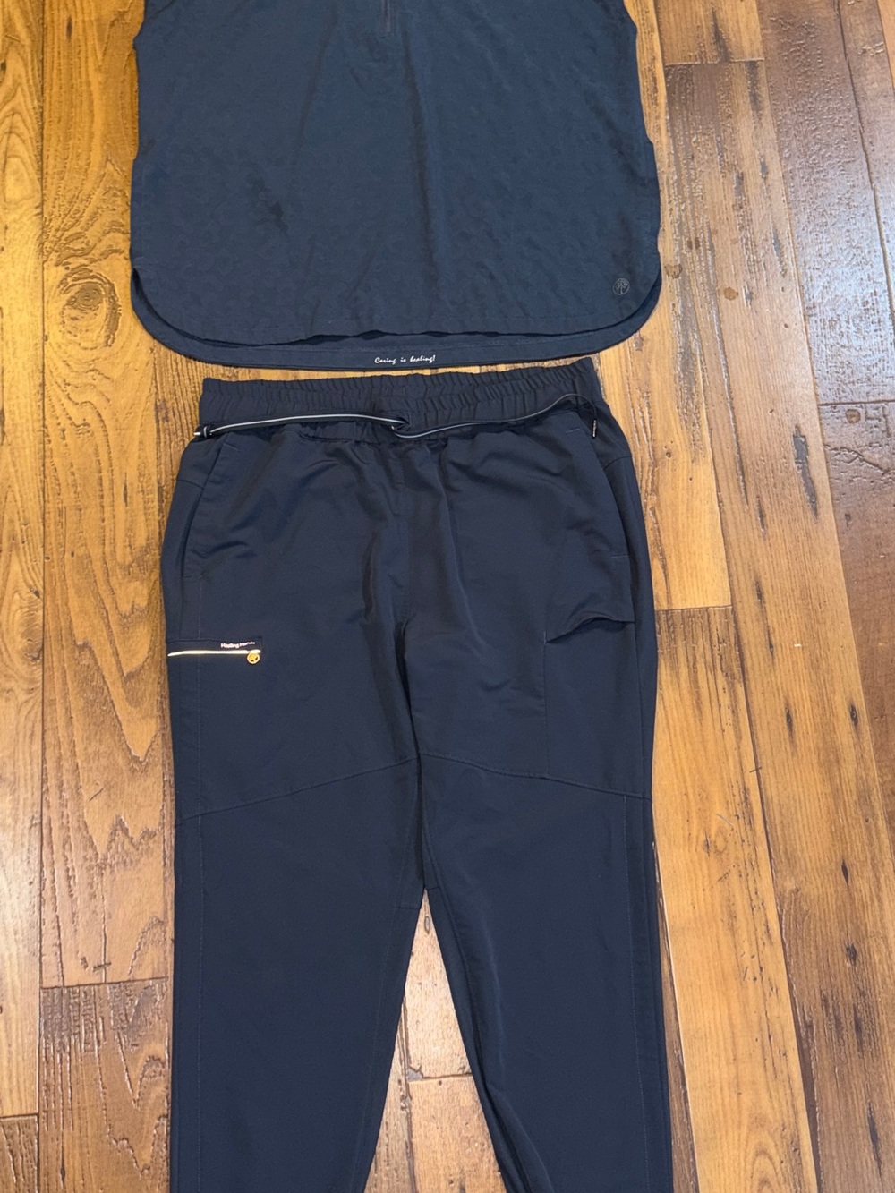 NWOT- Gray Healing Hands Scrub Set